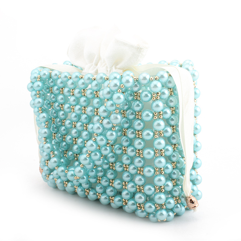 Pearl Children Bag Pearl Dinner Bag Handmade Pearl Embroidery Bag Banquet Bag Lady Pearl Knitting Handbag LD-5190