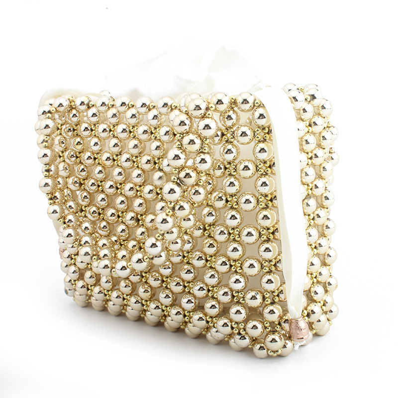 Pearl Children Bag Pearl Dinner Bag Handmade Pearl Embroidery Bag Banquet Bag Lady Pearl Knitting Handbag LD-5190