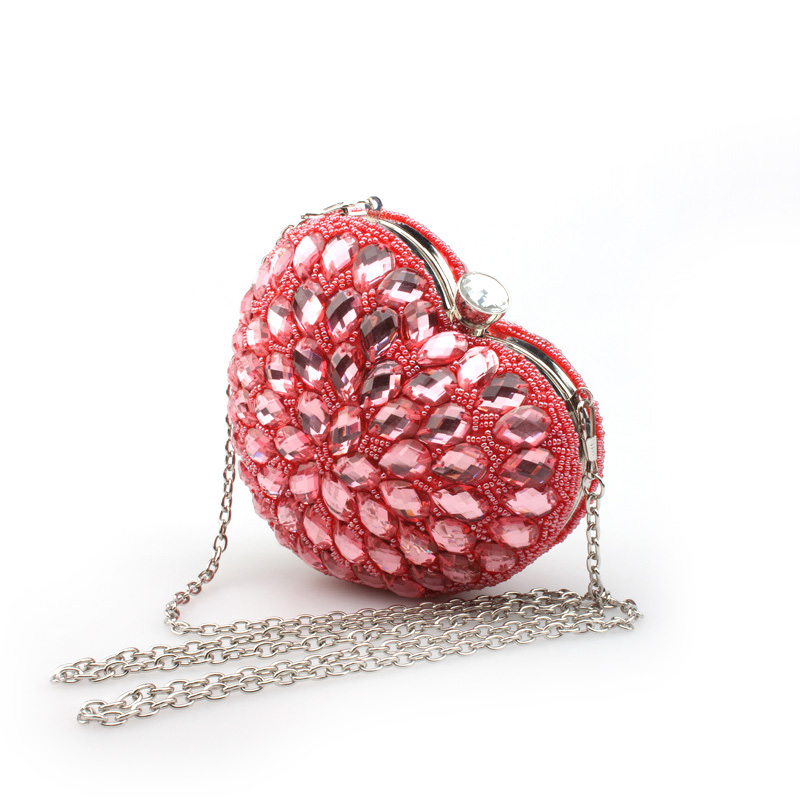 Wholesale of New Euro-American Heart-shaped Bags with Female Dinner Bags