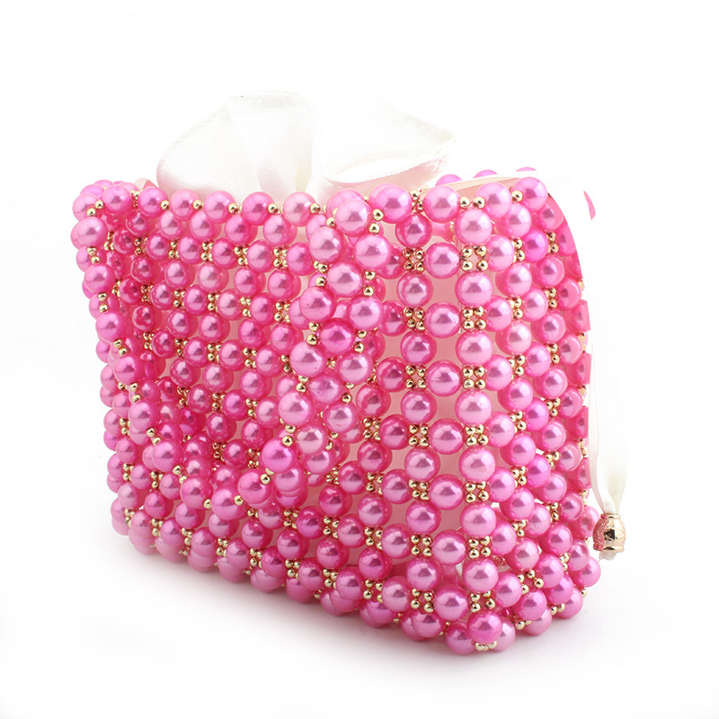 Pearl Children Bag Pearl Dinner Bag Handmade Pearl Embroidery Bag Banquet Bag Lady Pearl Knitting Handbag LD-5190