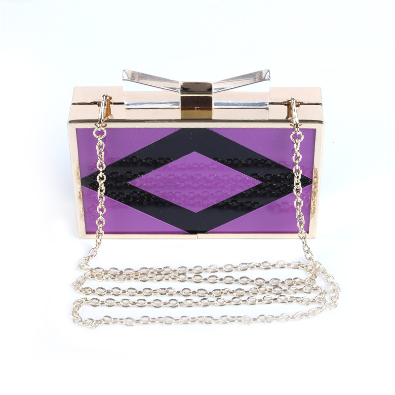 New Euro-American Coloured Acrylic Handbag for Ladies'Dinner