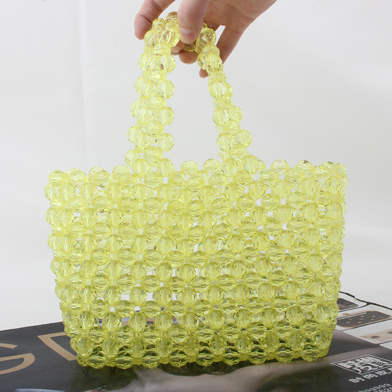 Crystal Bag Hand-held Bead Bag 2009 Spring and Summer New Transparent Acrylic Fashion Bag Lady's Banquet Dress Bag