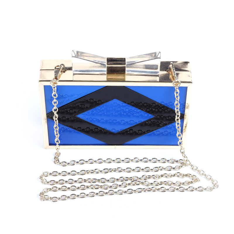 New Euro-American Coloured Acrylic Handbag for Ladies'Dinner