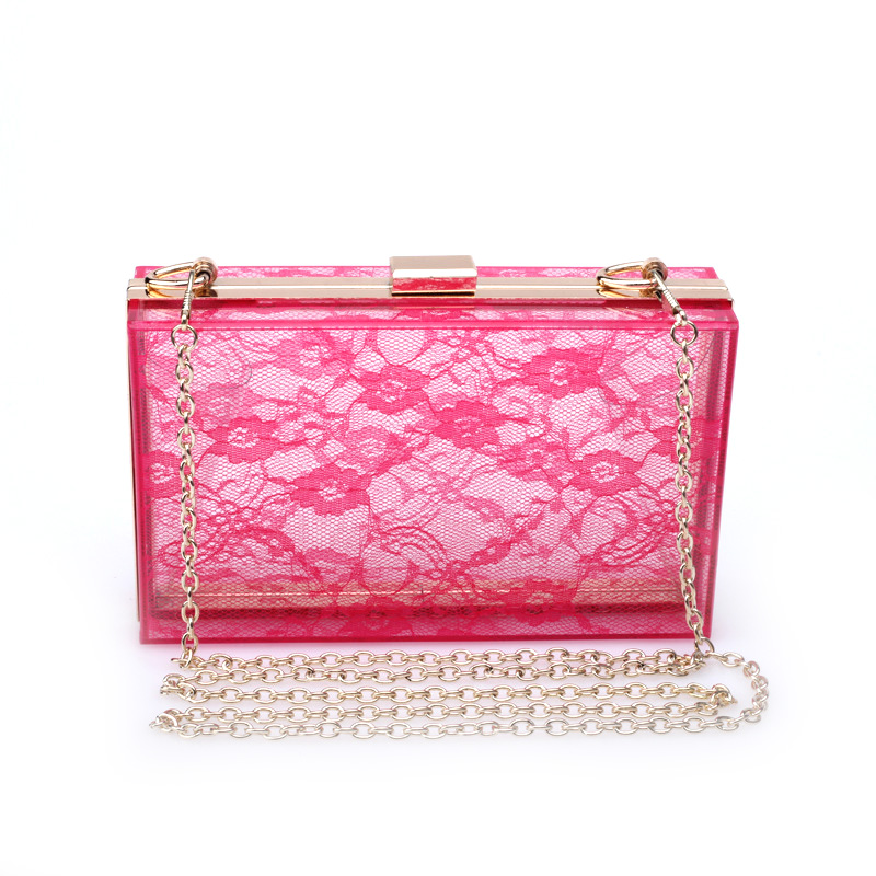 Trendy Bag Fashion New European and American Dinner Bag Hand lady bag high-grade lace lady bag