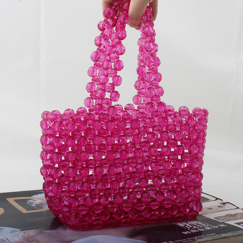 Crystal Bag Hand-held Bead Bag 2009 Spring and Summer New Transparent Acrylic Fashion Bag Lady's Banquet Dress Bag