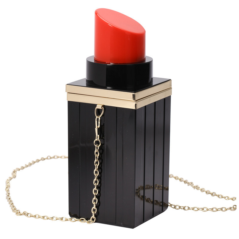 Lipstick single shoulder Mini acrylic Lip Balm handbag