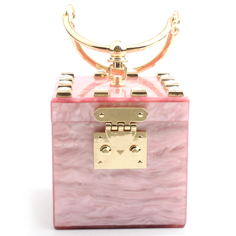 Personality Handbag Square Acrylic Drill Bag Handbag Female Dinner Bag