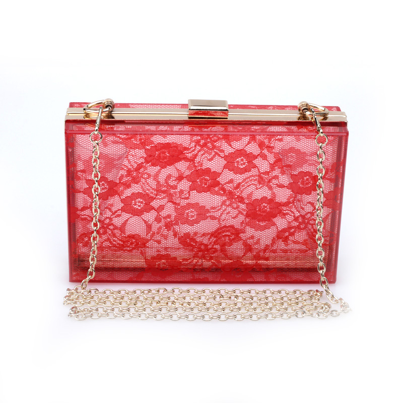 Trendy Bag Fashion New European and American Dinner Bag Hand lady bag high-grade lace lady bag