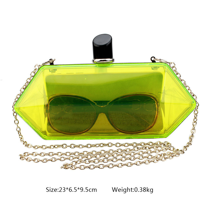 New Transparent Acrylic Bag Hand with One Shoulder Back Chain Banquet Bag Manufacturer