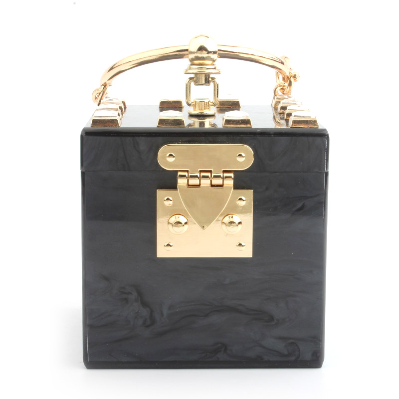 Personality Handbag Square Acrylic Drill Bag Handbag Female Dinner Bag