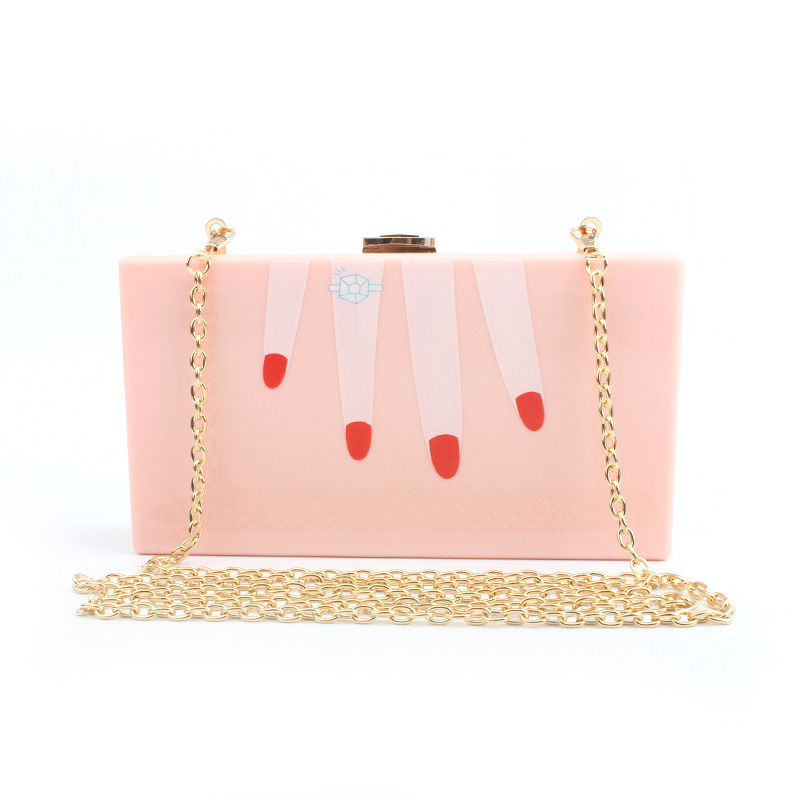 New High-end Female Square Bag Fashion Finger Nail Bag Dinner Bag