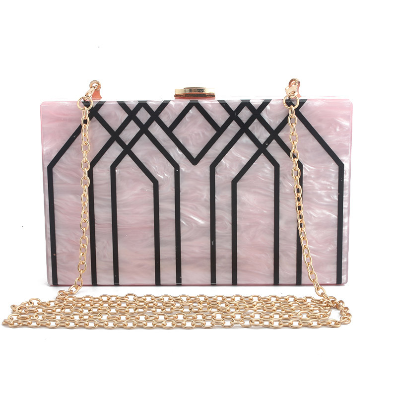 Fashion Line Acrylic Bag Fashion Dinner Bag Female Dinner Bag Hand Bag