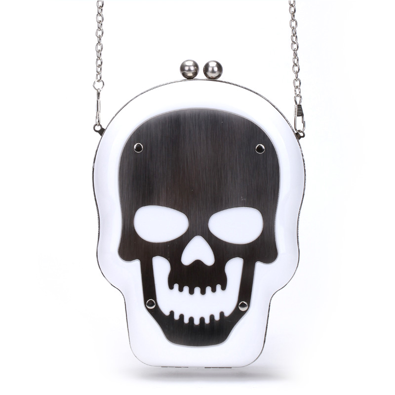 Wholesale Acrylic Skull Female Bag Hand Holding Single Shoulder Slant Bag Dinner Bag