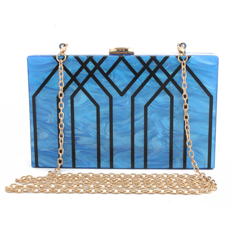 Fashion Line Acrylic Bag Fashion Dinner Bag Female Dinner Bag Hand Bag