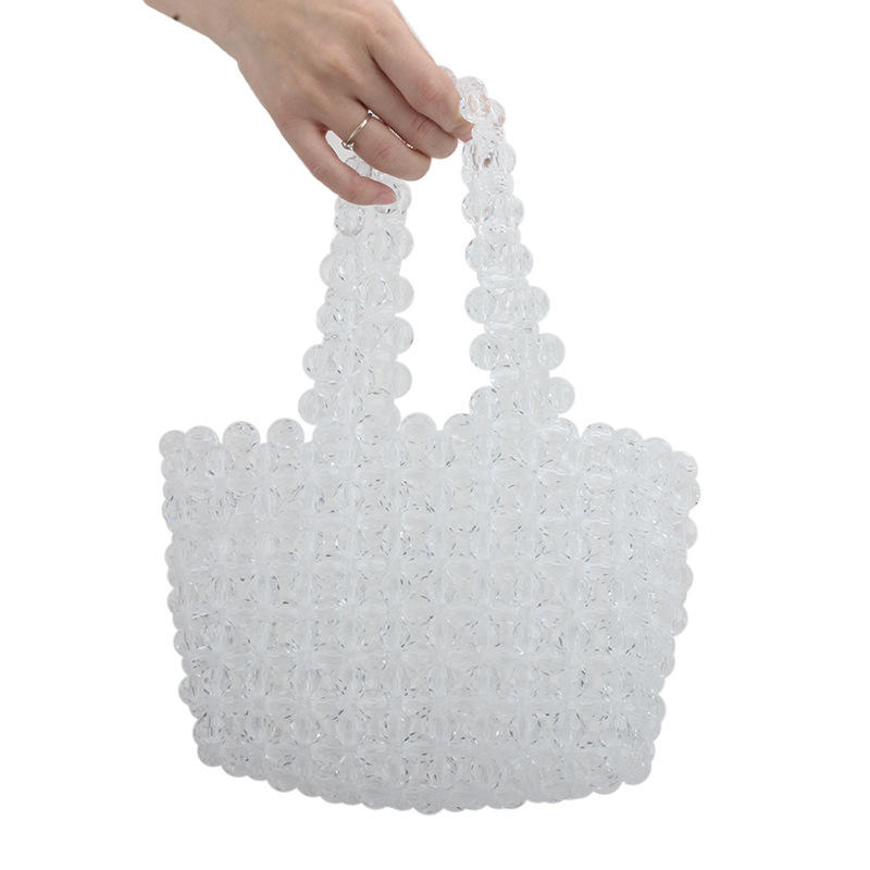 Crystal Bag Hand-held Bead Bag 2009 Spring and Summer New Transparent Acrylic Fashion Bag Lady's Banquet Dress Bag