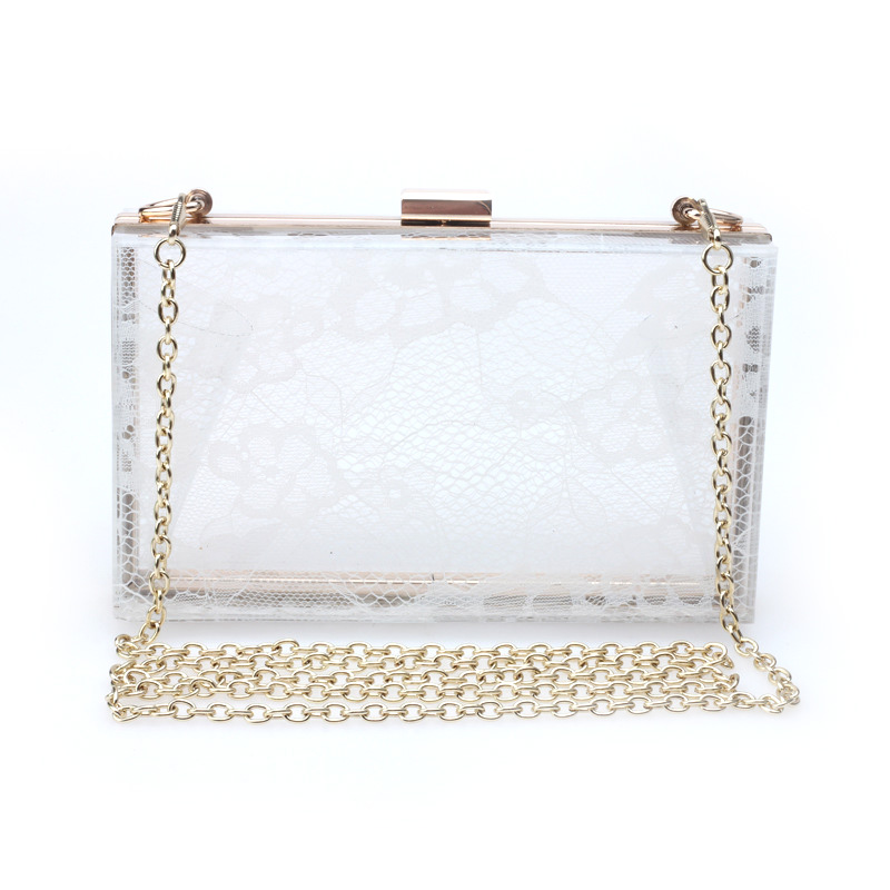 Trendy Bag Fashion New European and American Dinner Bag Hand lady bag high-grade lace lady bag