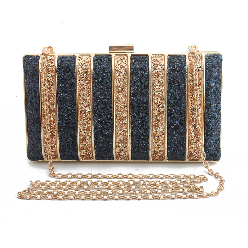 Ladies with matching chain bags, diamond sequins, phantom Sparkling Powder evening bags, dinner bags, handbags, European and American women's bags