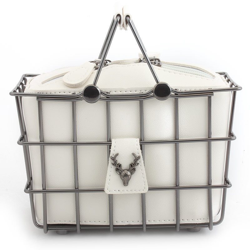 New PU Railway Mesh Dinner Bag Handbag Ladies Dinner Metal Dinner Bag