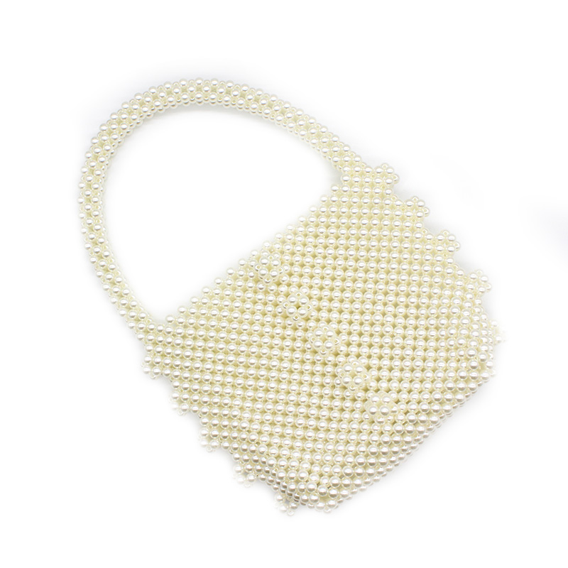 New Pearl Bag Luxury Hand-held Dinner Bag Acrylic Fashion Lady High-end Hand Bead Knitting Bag