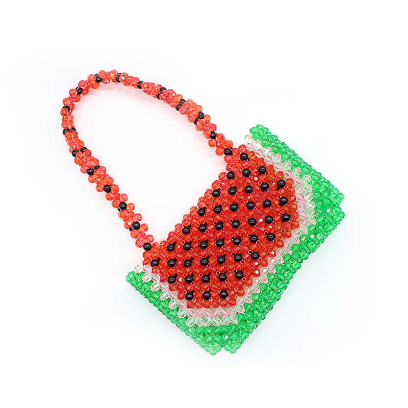 Beaded bag Hand-woven Pearl-Packed Women's Summer Watermelon Fruit Style Handbag