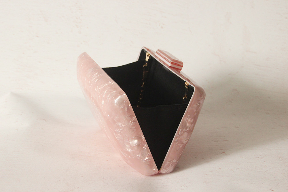 New Pink Acrylic Clutch Evening Bag