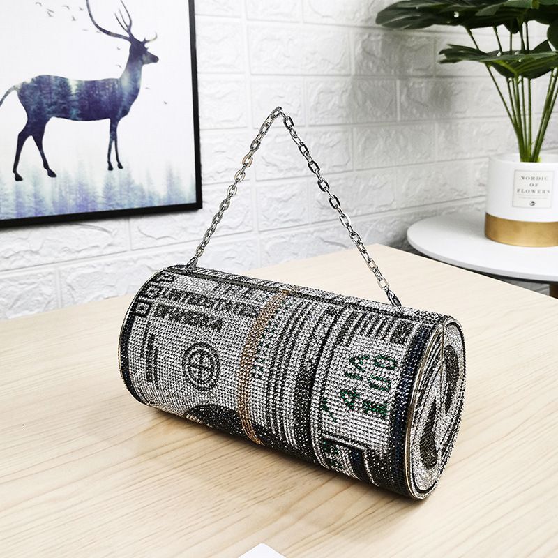 Best price of manufacturers high quality new design party purse rhinestone money evening clutch bag